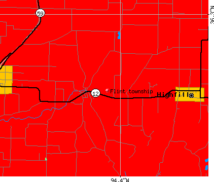 Flint township, AR map