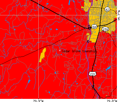 Cedar Grove township, NC map