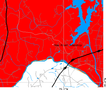 Haw River township, NC map