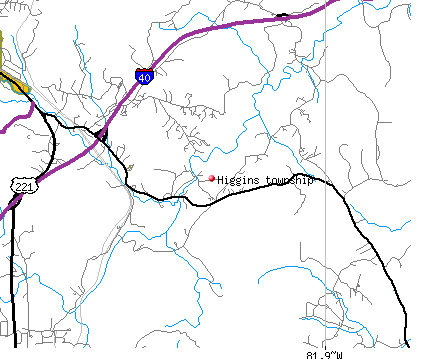 Higgins township, NC map