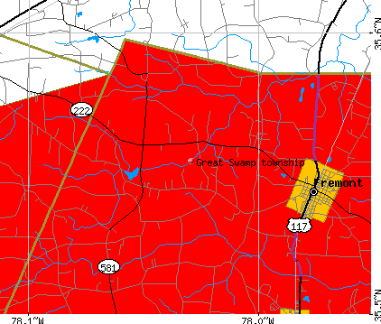 Great Swamp township, NC map