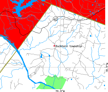 Buckhorn township, NC map