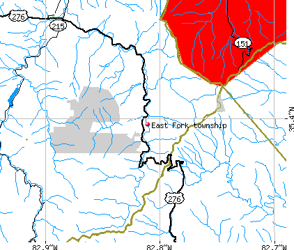 East Fork township, NC map