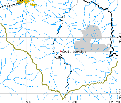 Cecil township, NC map