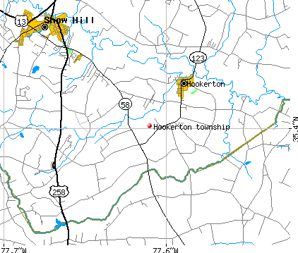 Hookerton township, NC map