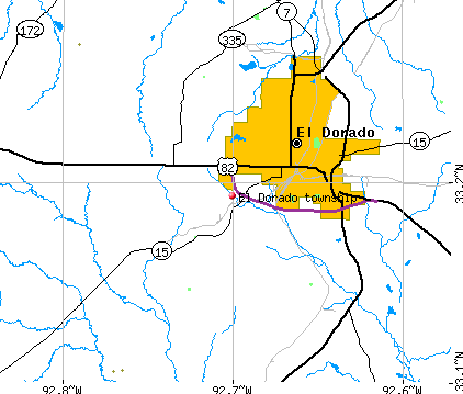 El Dorado township, AR map