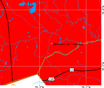 Bentonville township, NC map