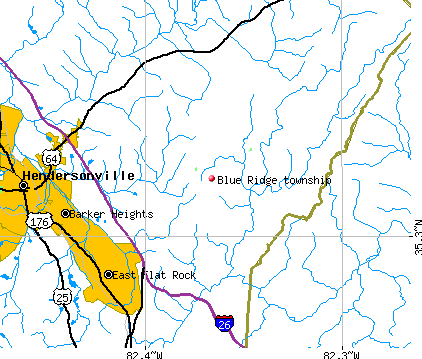 Blue Ridge township, NC map
