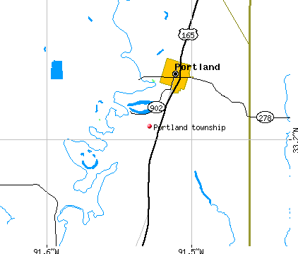 Portland township, AR map