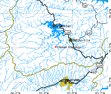 Cheoah township, NC map