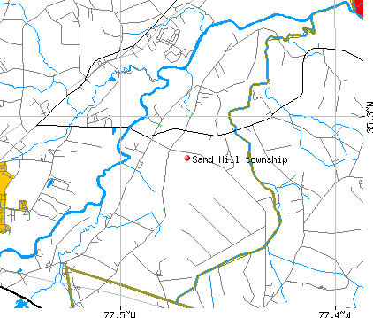 Sand Hill township, NC map