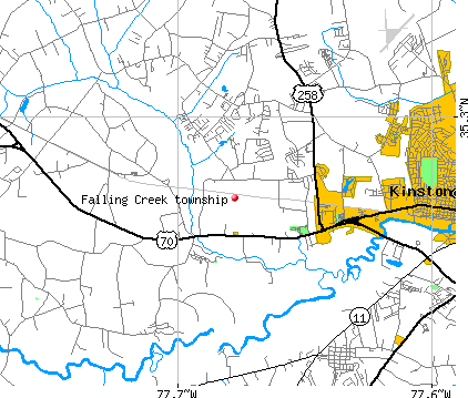 Falling Creek township, NC map