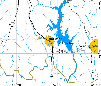 Center township, NC map