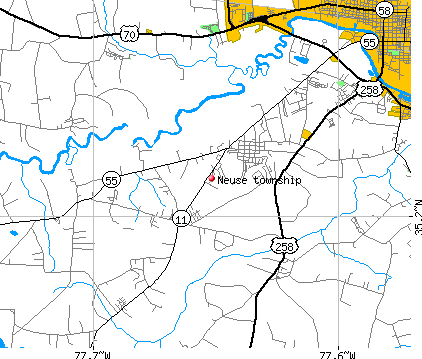 Neuse township, NC map