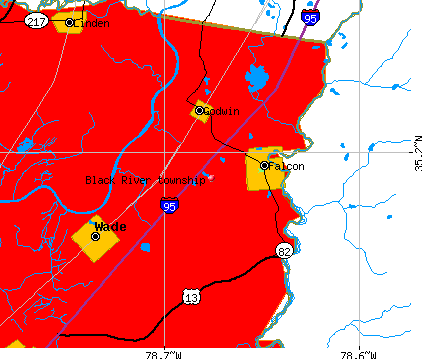 Black River township, NC map