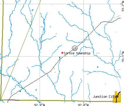 Cornie township, AR map