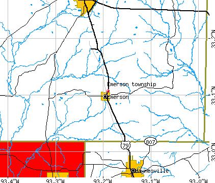 Emerson township, AR map