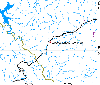 Cartoogechaye township, NC map