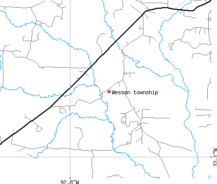 Wesson township, AR map