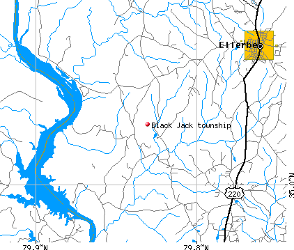 Black Jack township, NC map