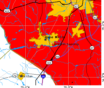 Rockfish township, NC map