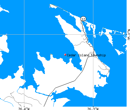 Cedar Island township, NC map