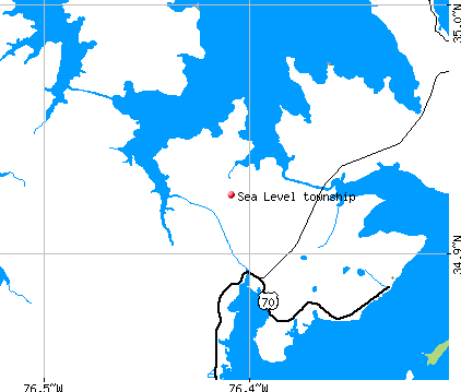 Sea Level township, NC map