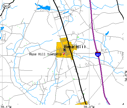 Rose Hill township, NC map