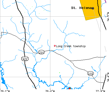 Long Creek township, NC map