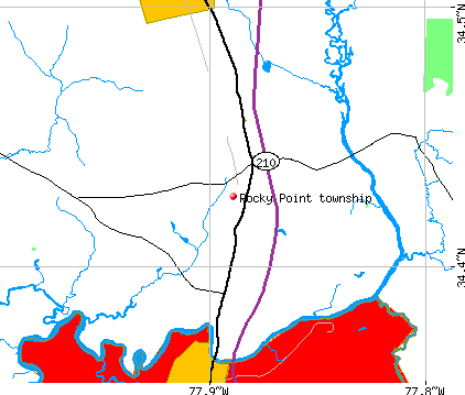 Rocky Point township, NC map