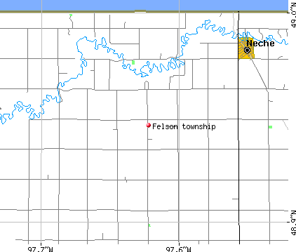 Felson township, ND map