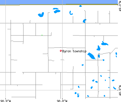 Byron township, ND map