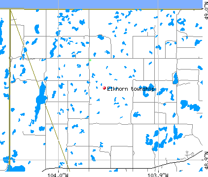 Elkhorn township, ND map