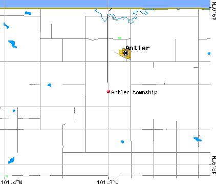 Antler township, ND map