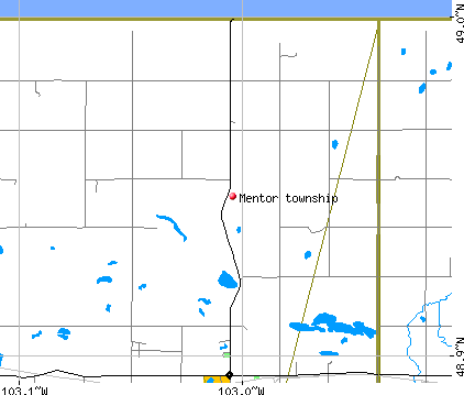 Mentor township, ND map