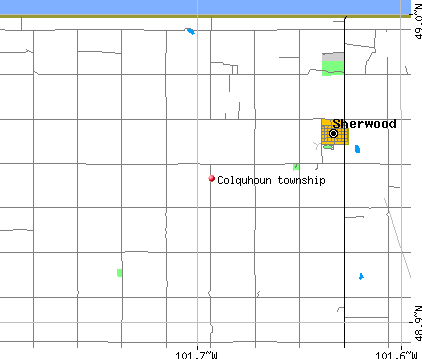 Colquhoun township, ND map
