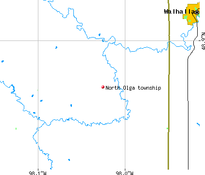 North Olga township, ND map