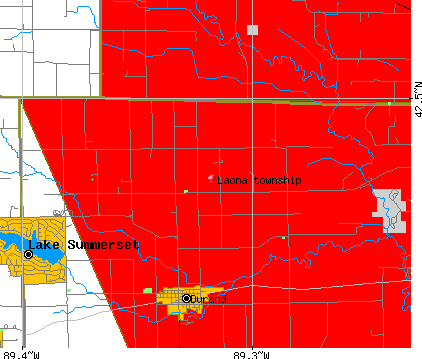 Laona township, IL map