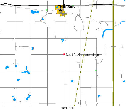 Coalfield township, ND map