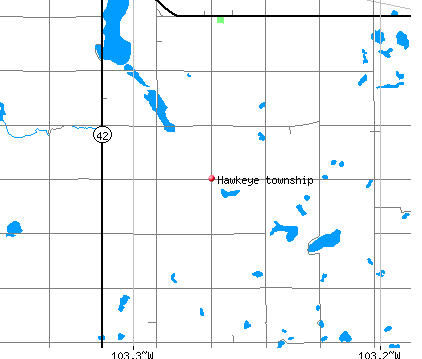 Hawkeye township, ND map