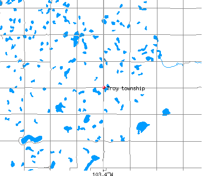 Troy township, ND map