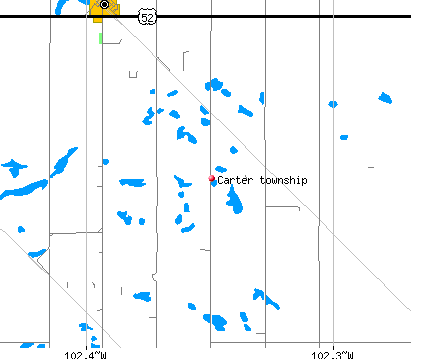 Carter township, ND map