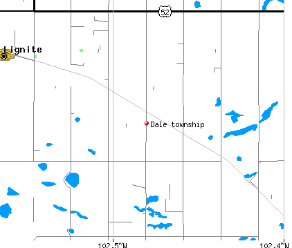 Dale township, ND map