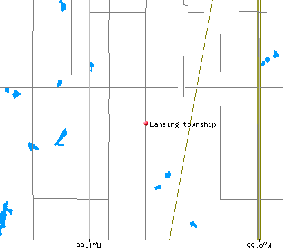 Lansing township, ND map