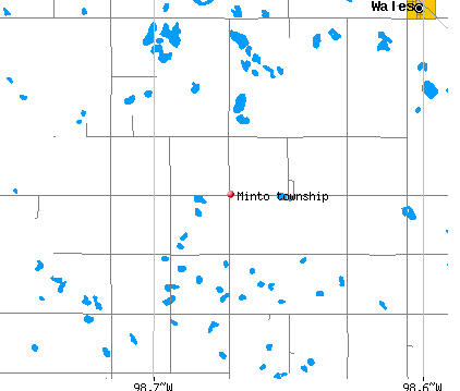 Minto township, ND map