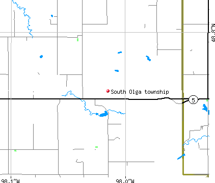 South Olga township, ND map