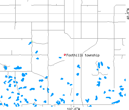 Foothills township, ND map