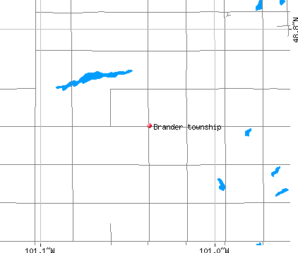 Brander township, ND map