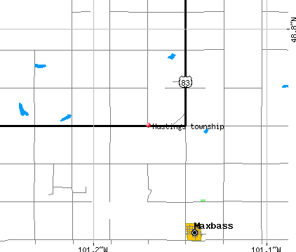 Hastings township, ND map