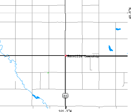 Renville township, ND map